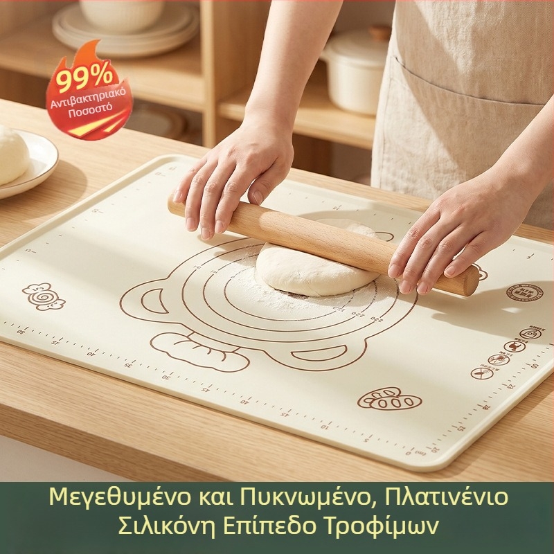Υπερπαχιά επιφάνεια ζύμης από σιλικόνη, μη κολλητική για άνοιγμα ζύμης και ψήσιμο, οικιακή χρήση