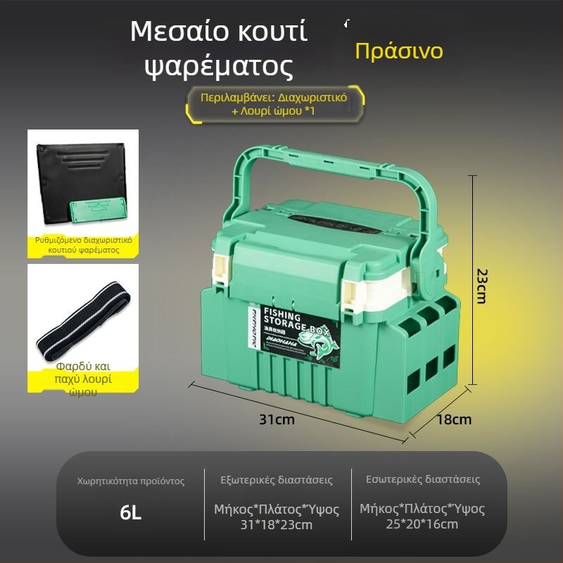 Πολυλειτουργική θήκη δολωμάτων σε παστέλ χρώματα, φορητή βάση για καλάμια ψαρέματος, κατάλληλη και ως θήκη αποθήκευσης, βάσης για καλάμια και ποτήρι.