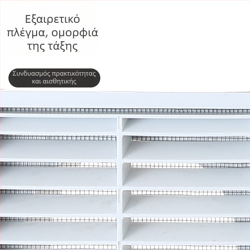 Αεραγωγός τοίχου εξαγωγής με σχάρα από PP, μονοστρωματικός, για κουζίνα, οικία και βιομηχανική χρήση