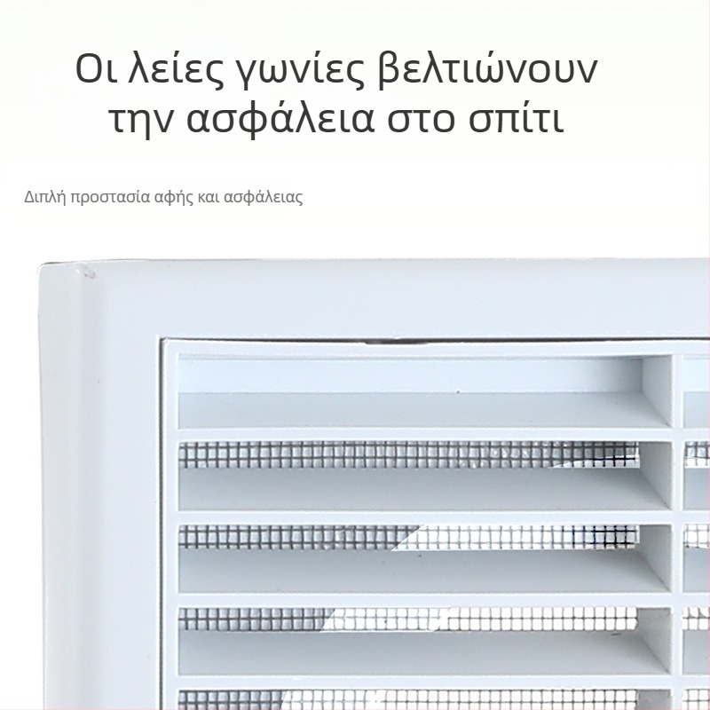 Αεραγωγός τοίχου εξαγωγής με σχάρα από PP, μονοστρωματικός, για κουζίνα, οικία και βιομηχανική χρήση