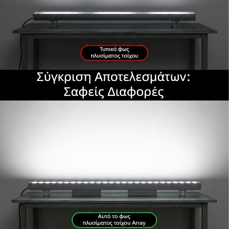 Φωτιστικό LED για πλύσιμο τοίχου, εξωτερικό γραμμικό RGB περίγραμμα πρόσοψης