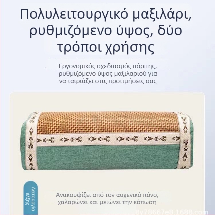 Καλοκαιρινό μαξιλάρι ψύξης σε κινεζικό στυλ με αρωματικά βότανα, ορθογώνιο μαξιλάρι αυχένα για οικιακή χρήση