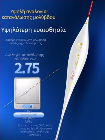 Νανο πλωτήρας ψαρέματος – υψηλή ευαισθησία, έντονη ορατότητα, ανθεκτικό στον άνεμο και στο νερό