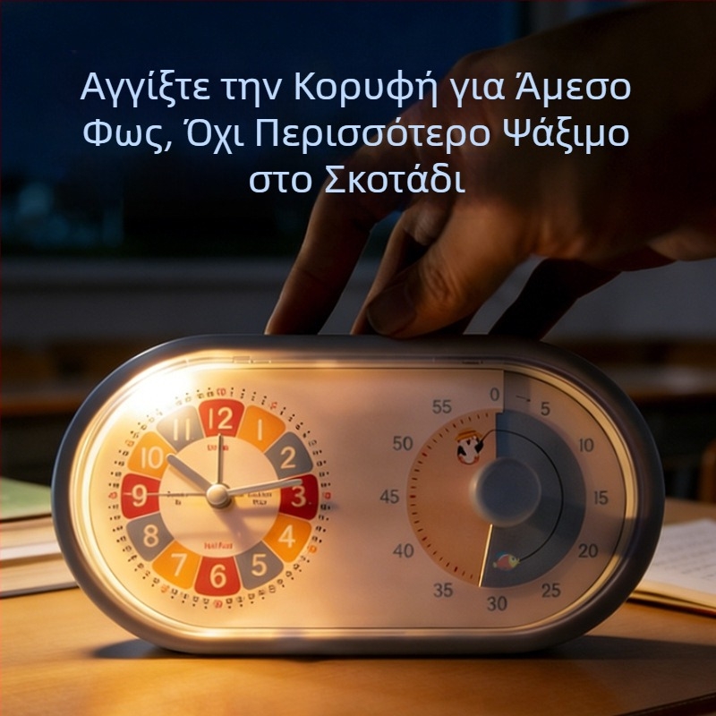 Γλυκός διπλής λειτουργίας χρονομετρητής με κινούμενα σχέδια για παιδιά — ξυπνητήρι και χρονόμετρο για υπνοδωμάτιο και μελέτη