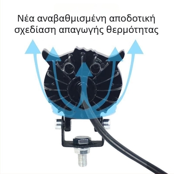 Υπερφωτεινός προβολέας LED για μοτοσικλέτα και ηλεκτρικό όχημα, μεταβλητός κίτρινος/λευκός φωτισμός, υψηλό και χαμηλό φως, γενικής χρήσης 12-85V