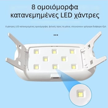 LED λάμπα νυχιών φθονοθεραπείας, γρήγορή σκλήρυνση UV, λευκό, μοντέλο XX-UV8