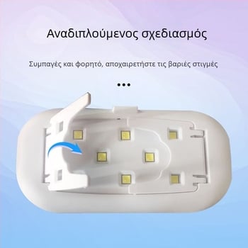 LED λάμπα νυχιών φθονοθεραπείας, γρήγορή σκλήρυνση UV, λευκό, μοντέλο XX-UV8