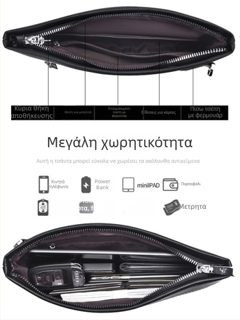 Ανδρικό clutch φάκελος PVC, γεωμετρικό μοτίβο, για επιχειρηματικά ταξίδια, συμβατό με 8 ιντσών λάπτοπ