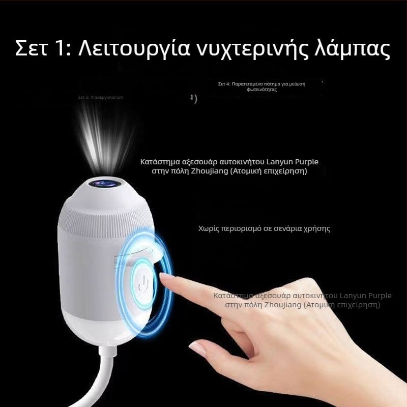 USB προβολέας αστέρων για εσωτερικούς χώρους αυτοκινήτου και υπνοδωμάτιο, γαλαξιακό φωτισμό ατμόσφαιρας