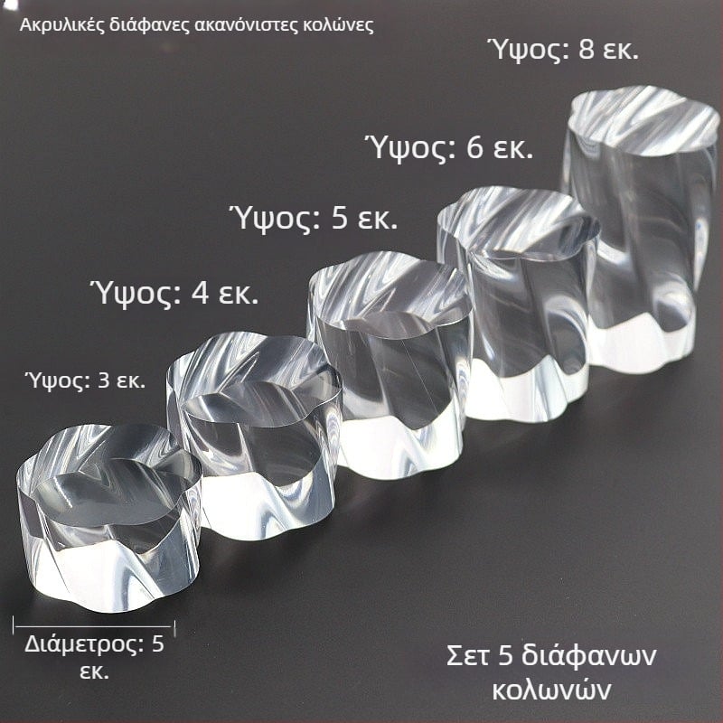 Ακρυλικό σταντ για κοσμήματα σε σχήμα ανθού δαμασκηνιάς