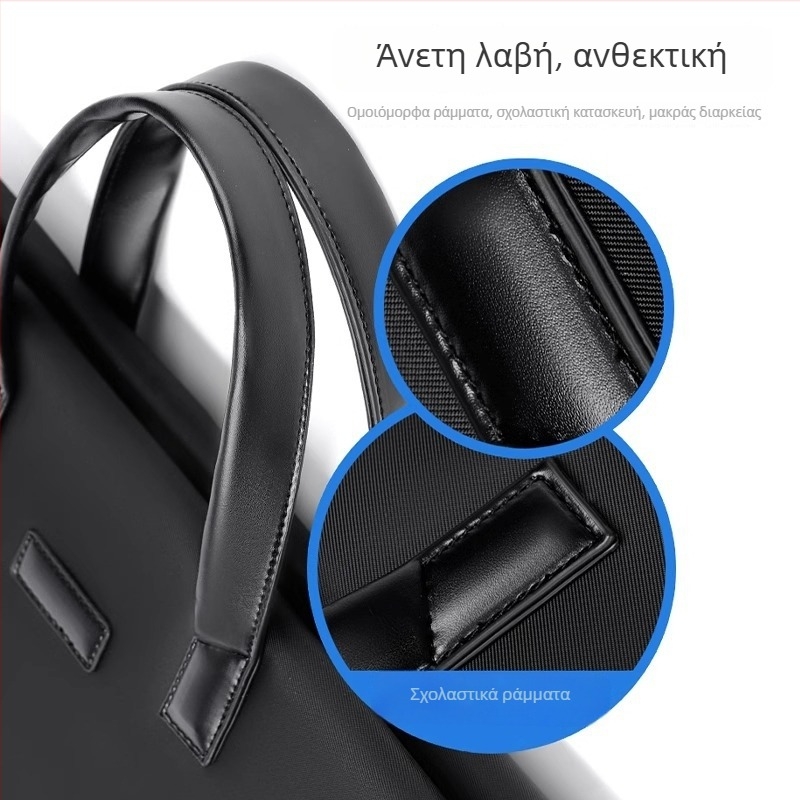 Προσαρμοσμένη ανδρική επαγγελματική τσάντα για κυβερνητικές συσκέψεις, τσάντα εγγράφων A4 με λαβή, αδιάβροχο ύφασμα Οξφορντ