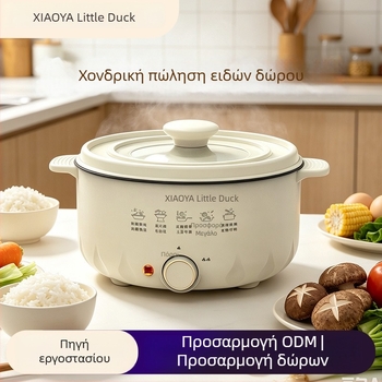 Αντικολλητικό ηλεκτρικό γουόκ και κατσαρόλα, όλα σε ένα, μεγάλη χωρητικότητα 4–5 λίτρα για ατμό, βρασμό και τηγάνισμα