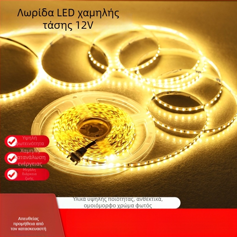 2835 LED ταινία, χαμηλής τάσης 12V, αυτοκόλλητη, γραμμικός φωτισμός, 120 LED