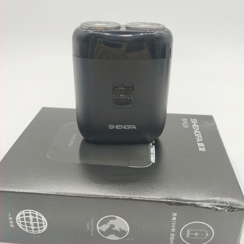 Shengfa SF628/SF629 περιστρεφόμενος φορητός ηλεκτρικός ξυριστήρας με διπλή κεφαλή, Type-C