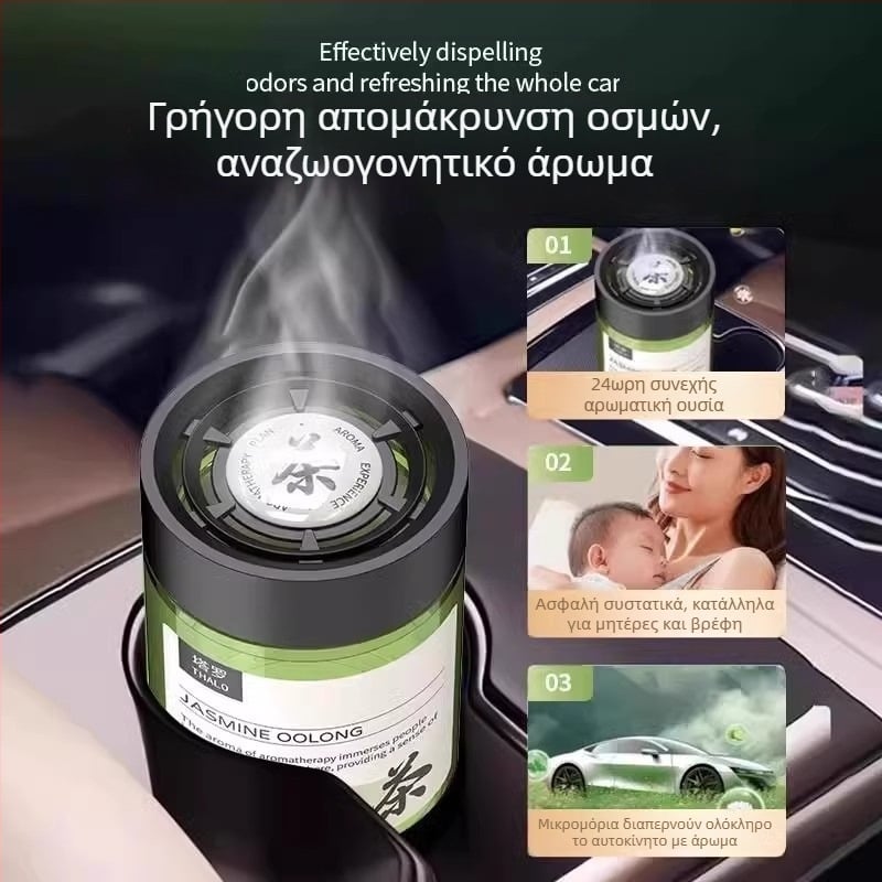 Στερεό άρωμα αυτοκινήτου με άρωμα γκαρντένια, γυάλινο διακοσμητικό εσωτερικού, μακράς διάρκειας άρωμα