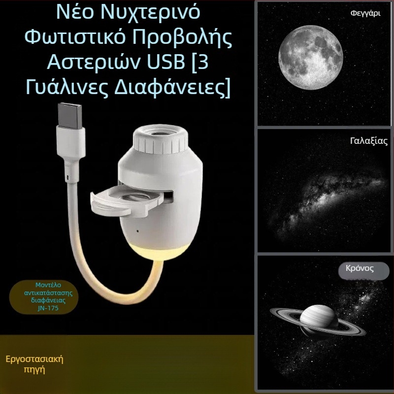 Νέα επιτραπέζια λάμπα 2026 για υπνοδωμάτιο, νυχτερινό φως με προστασία ματιών, με αλλάξιμα γυάλινα πάνελ, USB τροφοδοσία, προβολή αστερισμών