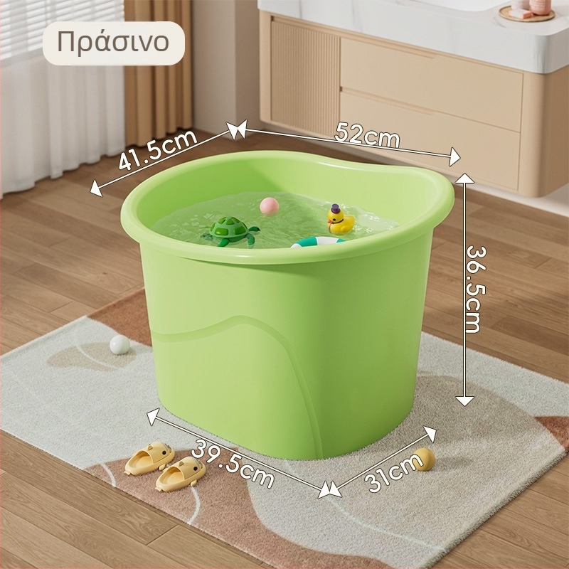 Πλαστική μπανιέρα για παιδιά, αντιολισθητική και παχύτερη λεκάνη μπάνιου για μωρά, με καθιστή χρήση