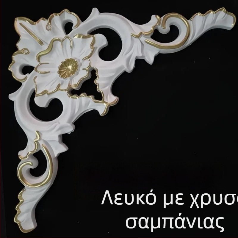 Απλίκες διακοσμητικές με άνθη σε ευρωπαϊκό στυλ για τοίχο και οροφή — διακοσμητικά με απομίμηση γύψου