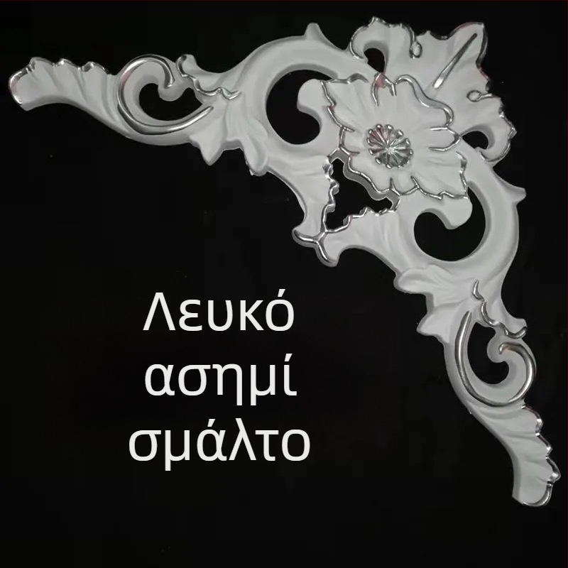 Απλίκες διακοσμητικές με άνθη σε ευρωπαϊκό στυλ για τοίχο και οροφή — διακοσμητικά με απομίμηση γύψου