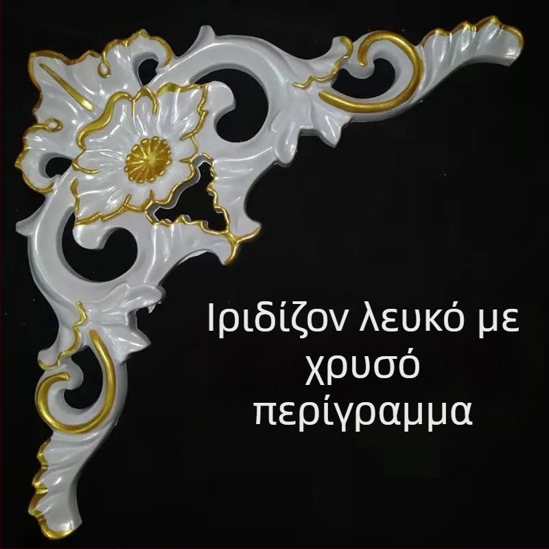 Απλίκες διακοσμητικές με άνθη σε ευρωπαϊκό στυλ για τοίχο και οροφή — διακοσμητικά με απομίμηση γύψου