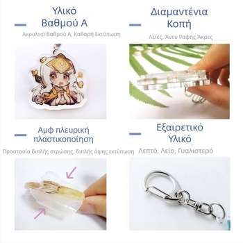 Μπρελόκ ακρυλικό 2D ιαπωνικού ανιμέ για τσάντα