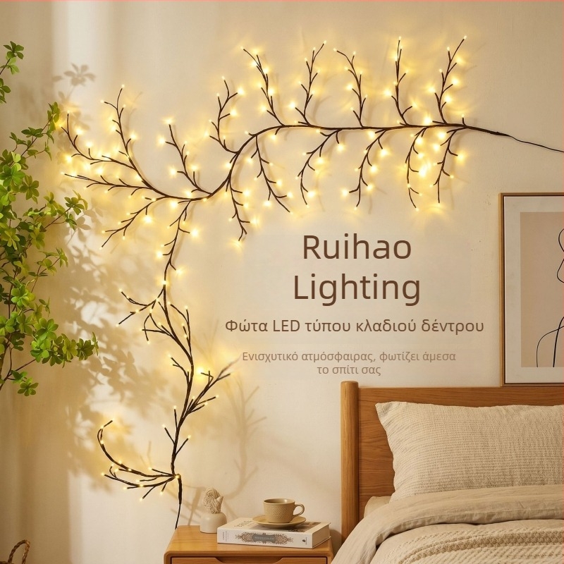 LED φώτα αμπέλου με 144 LED, φώτα σε κλαδιά, εφέ αστρικού ουρανού, διακόσμήση τοίχου, φωτισμός για την ατμόσφαιρα δωματίου