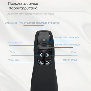 Δείκτης με υπέρυθρο λέιζερ USB για PowerPoint — δείκτης αλλαγής σελίδων για διδασκαλία και παρουσιάσεις