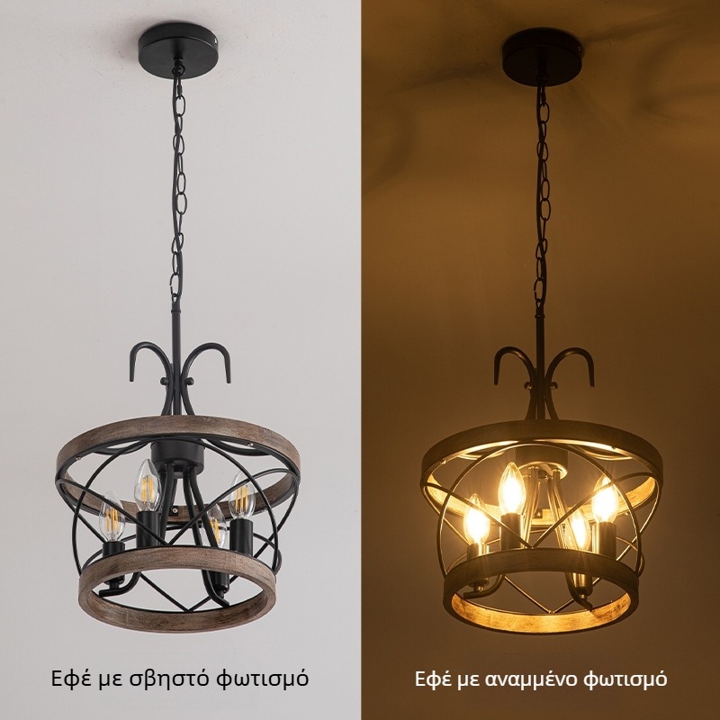 Αμερικάνικου στυλ πολυκεφαλικός LED κηροστάτης οροφής για τραπεζαρία, σαλόνι ή υπνοδωμάτιο