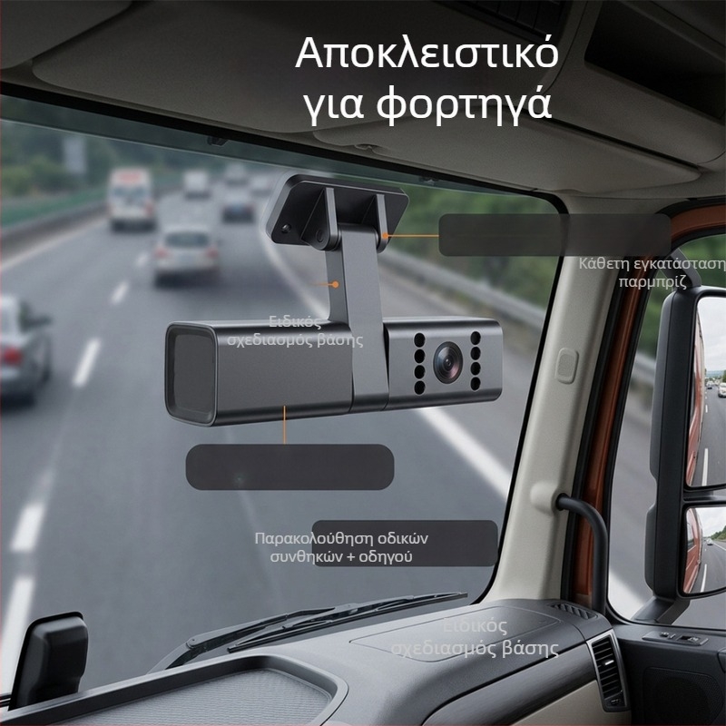 Βάση παρμπρίζ για διπλής κάμερας dash cam για φορτηγά, ταξί και υπηρεσίες διαμοιρασμένου μεταφορικού, ADAS/DMS