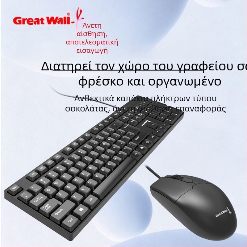GW-YZ301 ενσύρματο σετ USB πληκτρολογίου και ποντικιού για φορητό και επιτραπέζιο υπολογιστή, γραφείο και οικιακή χρήση