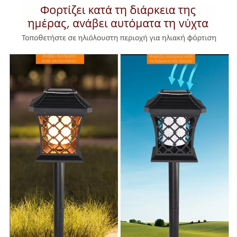 Ηλιακοί φωτισμοί αυλής για εξωτερικούς κήπους, LED φωτισμός γκαζόν, διακόσμηση πάρκου με προβολέα δέντρων