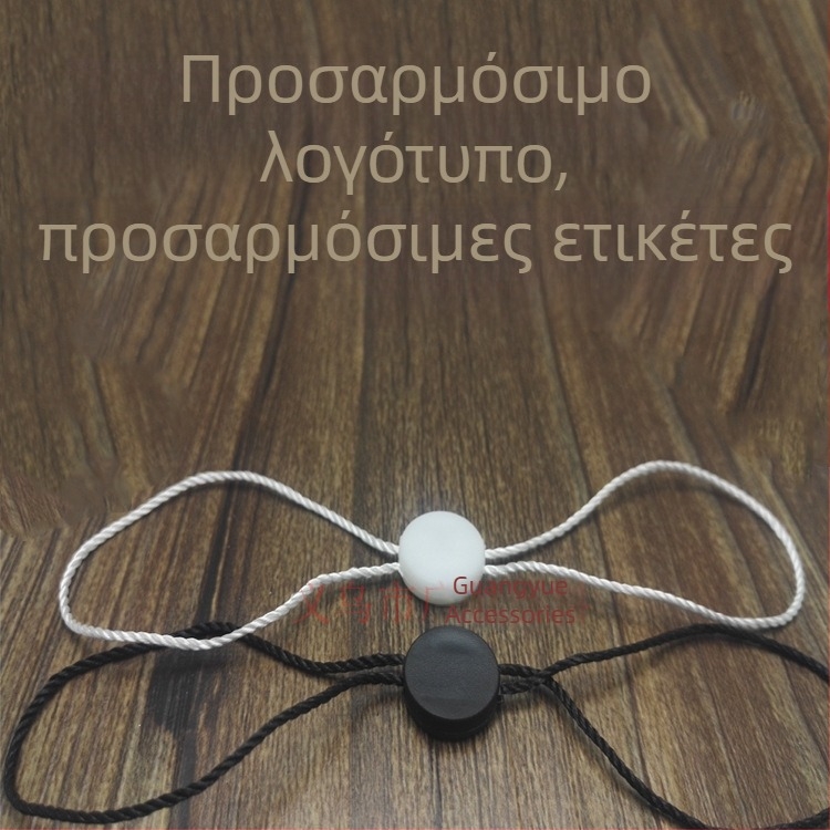 Κορδόνι ετικέτας για ρούχα με διπλή υποδοχή, πλαστικός κάτοχος ετικέτας σε ορθογώνιο ή κυκλικό σχήμα