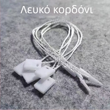 Σε απόθεμα ετικέτες κρεμάστρας, σκοινιά κρεμάστρας, τετράγωνες ετικέτες, μιας χρήσης κενές συνδέσεις αντι-παραβίασης για κρεμάστρες, κερωμένα σκοινιά, μικρές τετράγωνες ετικέτες
