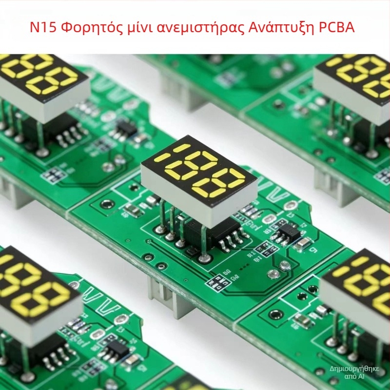 N15 φορητός ανεμιστήρας χειρός, PCBA κύρια πλακέτα και κύκλωμα, φόρτιση μέσω USB