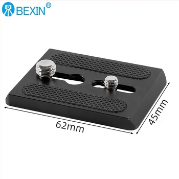Bei Xin S60PL πλάκα γρήγορης απελευθέρωσης για κεφαλή τρίποδου DSLR, κράμα αλουμινίου, 62×45 mm, φορτίο 2–5 kg