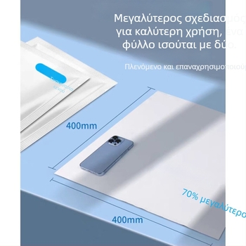 40 cm νανο-χωρίς σκόνη πανί καθαρισμού, ατομικά συσκευασμένο, υπερ-λεπτό πανί φακών, ίνες micro-nano για καθάρισμα χωρίς αποτυπώματα