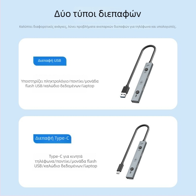 AI έξυπνο Type-C hub με φωνητική λειτουργία και μετάφραση σε 146 γλώσσες