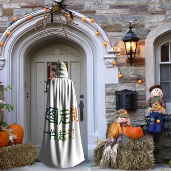 Prekogranična veleprodaja jednog komada svilenog ogrtača s kapuljačom za Noć vještica, ogrtač s kapuljačom za božićne odrasle