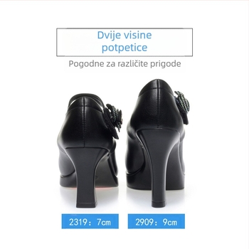 Eksplozivne modne cipele s visokom petom, mršavljenje, Cheongsam cipele za majke, jednobojne, plitke, elegantne ženske plitke cipele