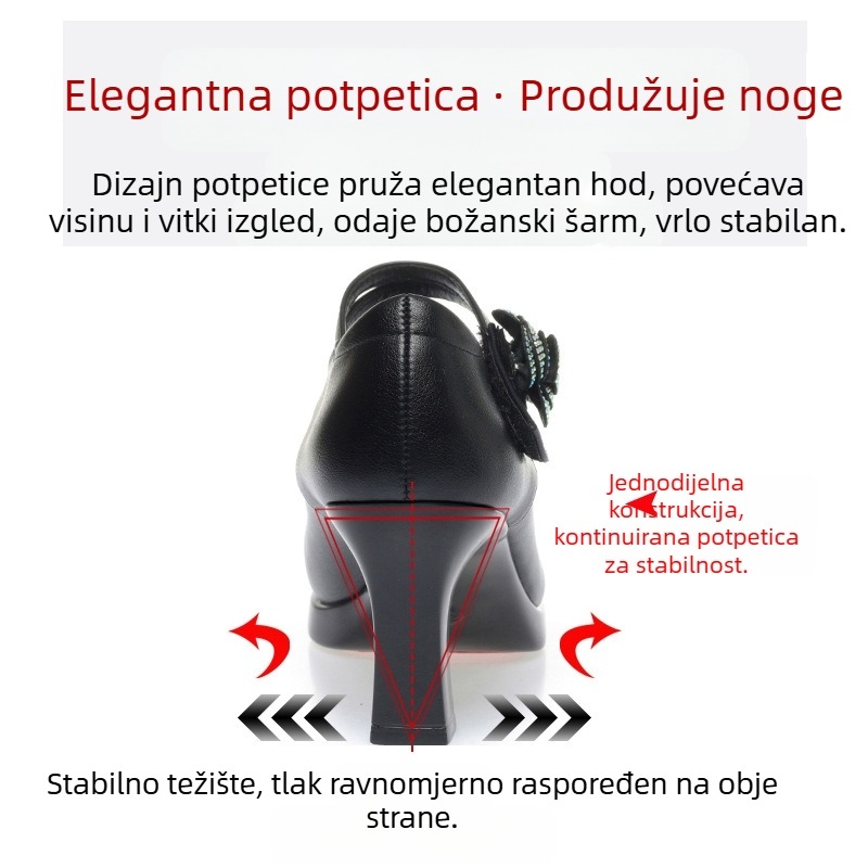 Eksplozivne modne cipele s visokom petom, mršavljenje, Cheongsam cipele za majke, jednobojne, plitke, elegantne ženske plitke cipele
