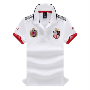 Muška polo majica kratkih rukava, bijela, britanska sportska, britanska, za slobodno vrijeme, prekogranična trgovina, plus size, bijeli vez