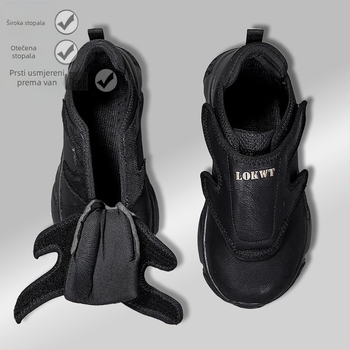 Kožne široke muške cipele za debljanje, prošireno stopalo, otečene cipele za hodanje, široko stopalo, zadebljano, tople starije osobe, posebne cipele za valgus palca