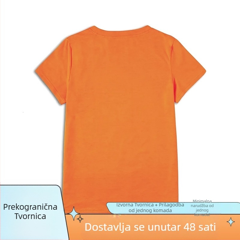 Ljetna ležerna majica kratkih rukava s uzorkom sjajnih leptira, 95% poliester, 5% rastezljivo pletivo