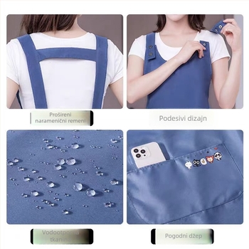 Vodootporna i uljeotporna pregača otporna na prljavštinu, nova podesiva radna odjeća za muškarce i žene