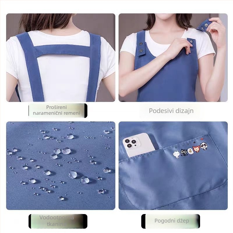 Vodootporna i uljeotporna pregača otporna na prljavštinu, nova podesiva radna odjeća za muškarce i žene