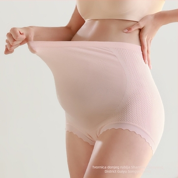 Donje rublje za trudnice, posebno za trudnice, visoki struk za trudnice u ranoj, srednjoj i kasnoj menstruaciji, trbušne hlačice bez tragova, pamučne hlače s slojevima do međunožja