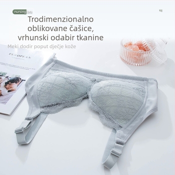 Novi grudnjak za dojenje, push-up, protiv opuštanja, poseban grudnjak za trudnoću, za dojenje, od čistog pamuka, tanki grudnjak