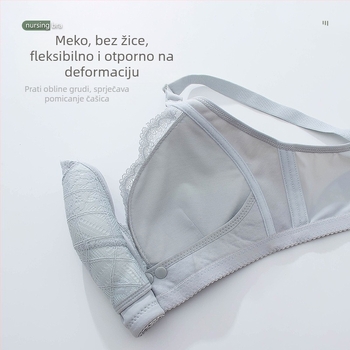 Novi grudnjak za dojenje, push-up, protiv opuštanja, poseban grudnjak za trudnoću, za dojenje, od čistog pamuka, tanki grudnjak