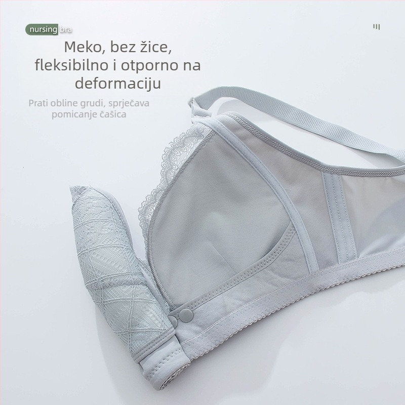 Novi grudnjak za dojenje, push-up, protiv opuštanja, poseban grudnjak za trudnoću, za dojenje, od čistog pamuka, tanki grudnjak