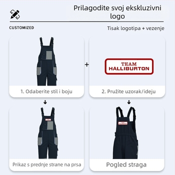 Prekogranični trodimenzionalni kombinezoni s velikim džepovima Kombinezoni s prilagođenim tiskom u boji Kombinezoni s više džepova Tvornička odjeća Odjeća za zaštitu rada
